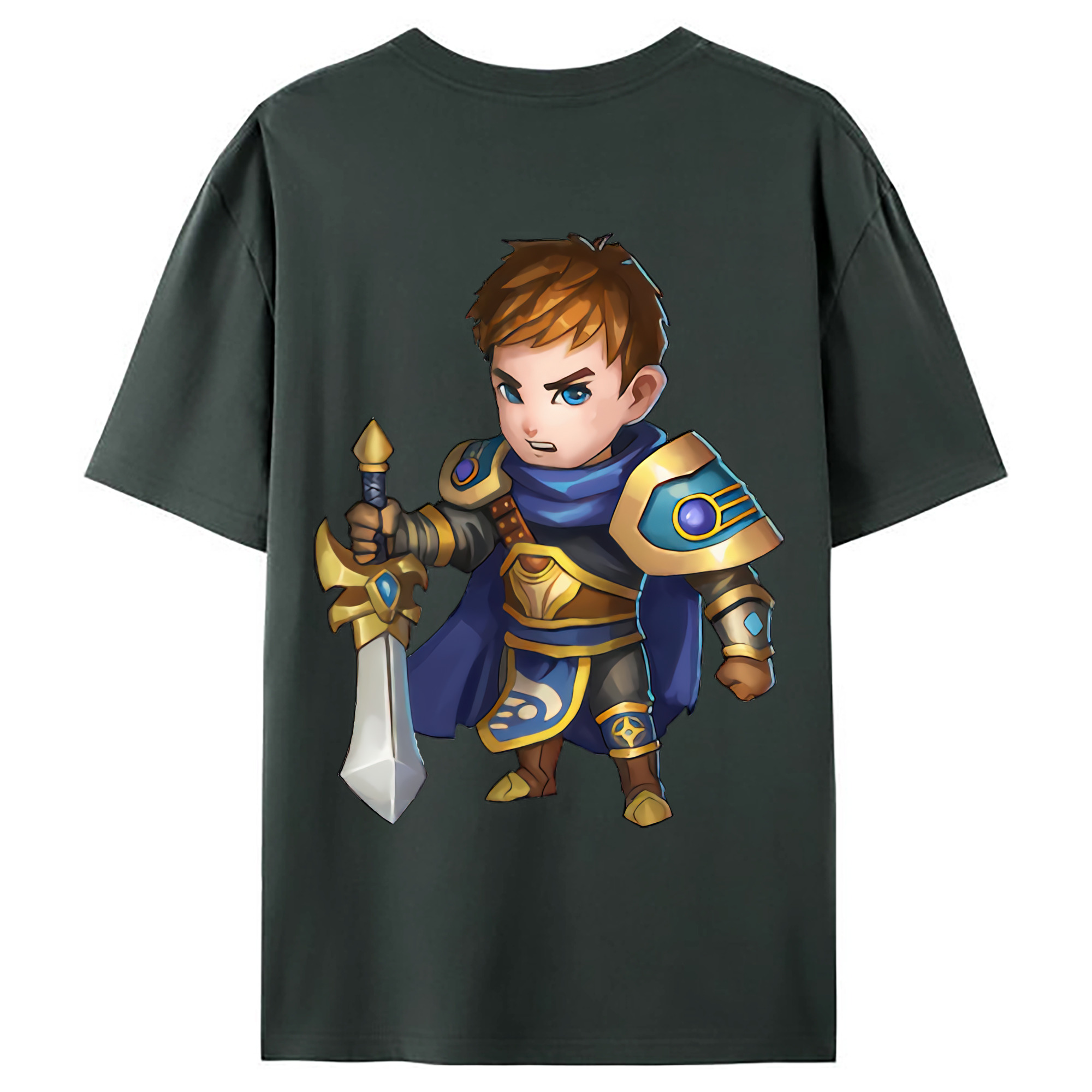 （画像用） リーグ・オブ・レジェンド League of Legends LOL 綿100％ メンズ半袖Tシャツ（バックプリント） 通気性